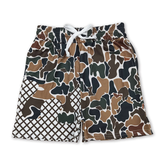 Brown camo ice cream sprinkle baby boy shorts