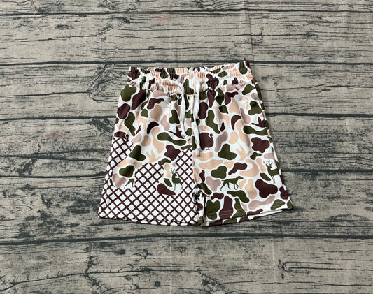 Camo duck deer dog ice cream sprinkle baby boy shorts
