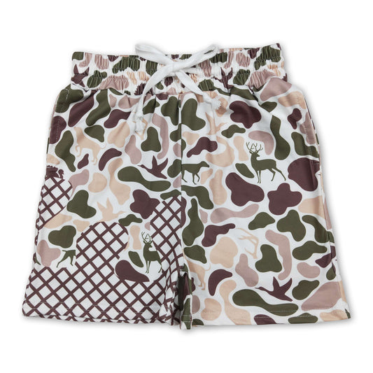 Camo duck deer dog ice cream sprinkle baby boy shorts