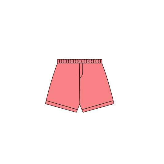 red solid  baby girls yoga shorts