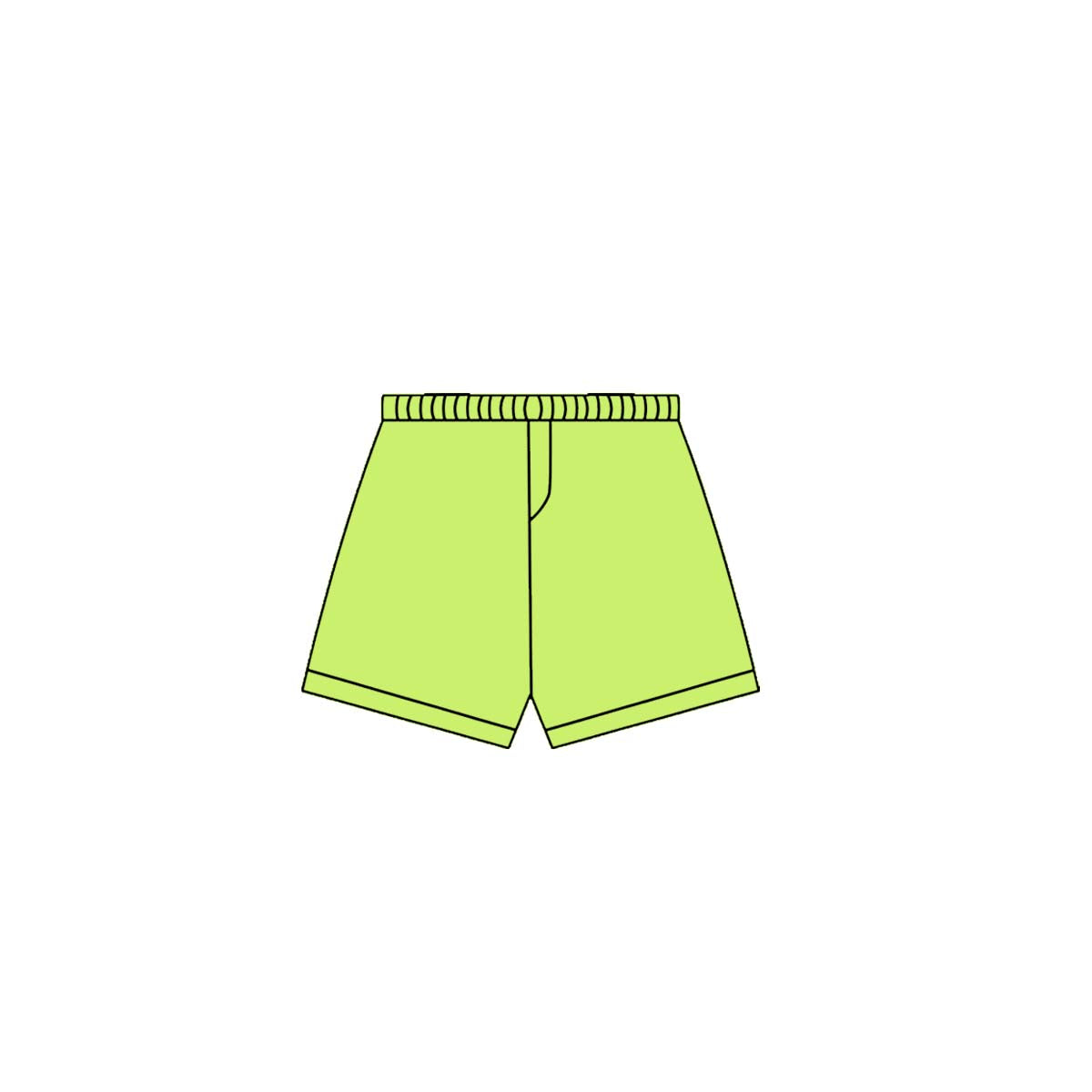green solid  baby girls yoga shorts