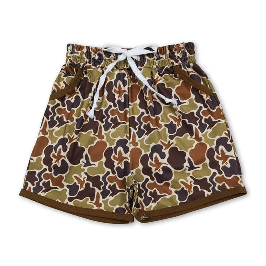 Camo duck hunting baby girls summer shorts