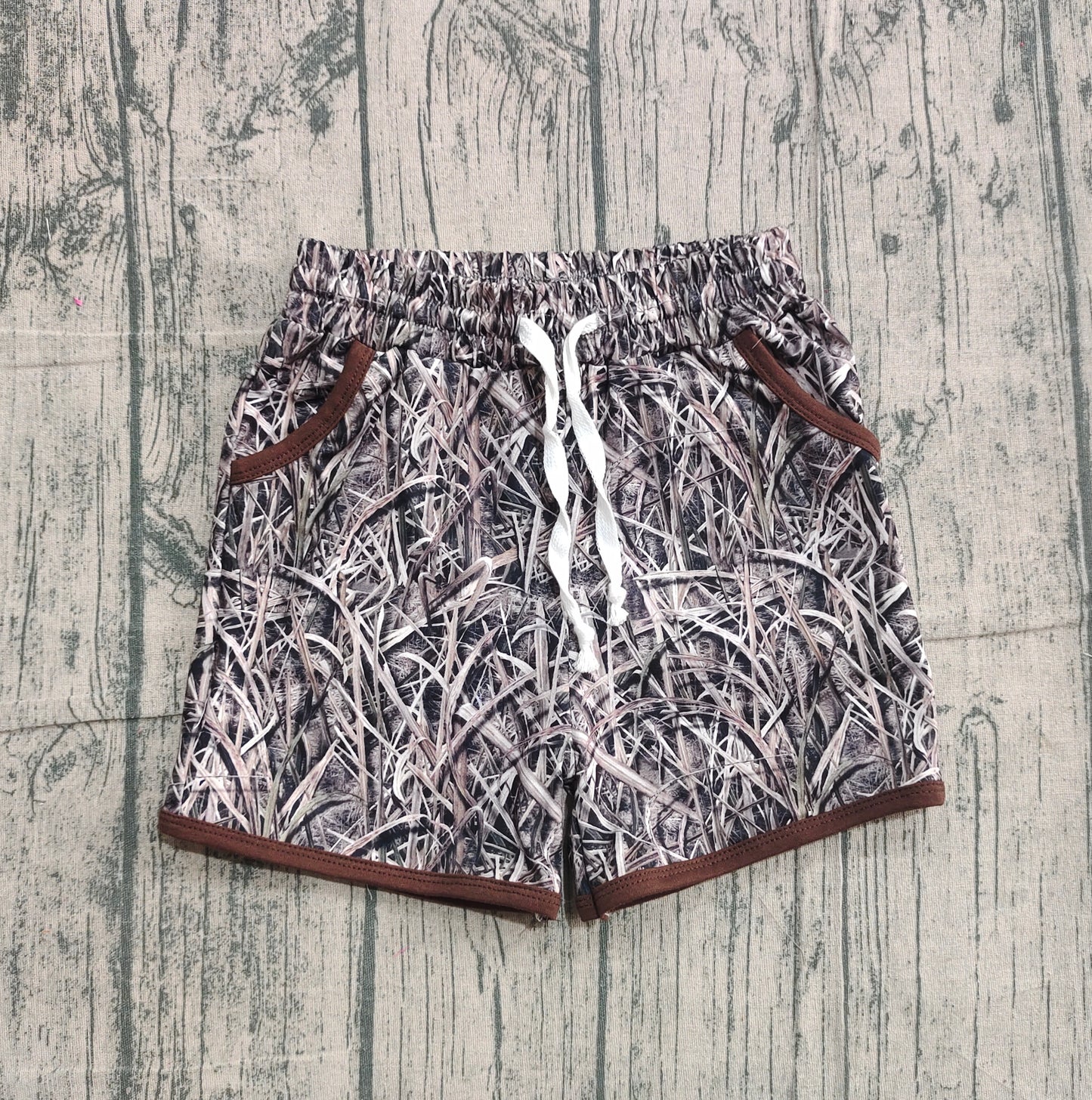 hunting baby boy yoga shorts