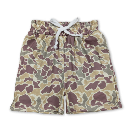 Khaki camo kids boys summer shorts