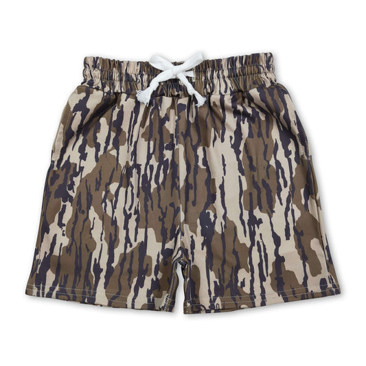 Olive camo kids boys summer shorts