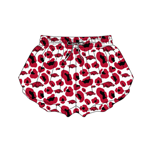 Leopard hogs adult women team active shorts