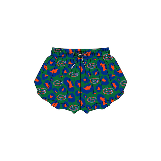 Leopard crocodile kids girls team active summer shorts