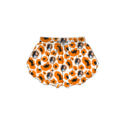 Leopard dog kids girls team active summer shorts