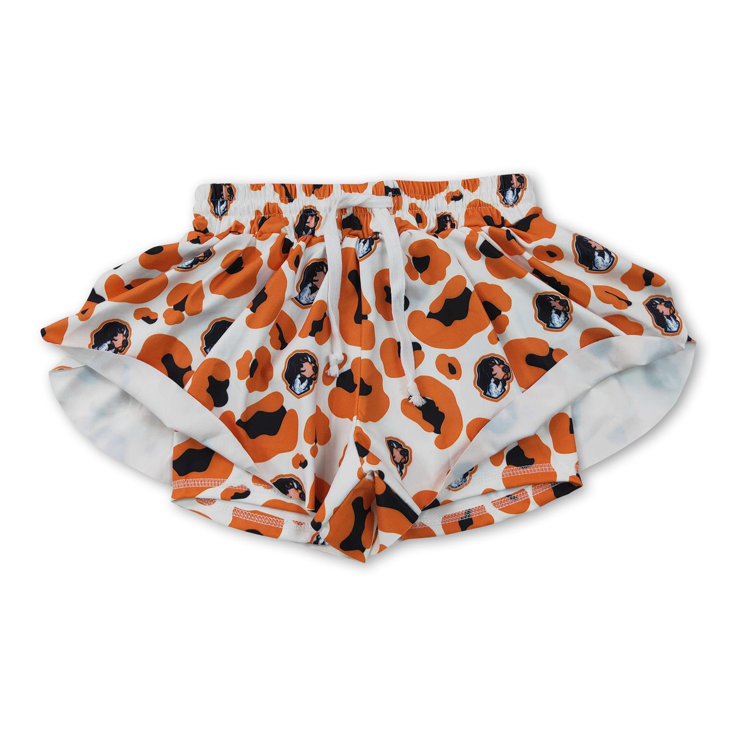 Leopard dog kids girls team active summer shorts