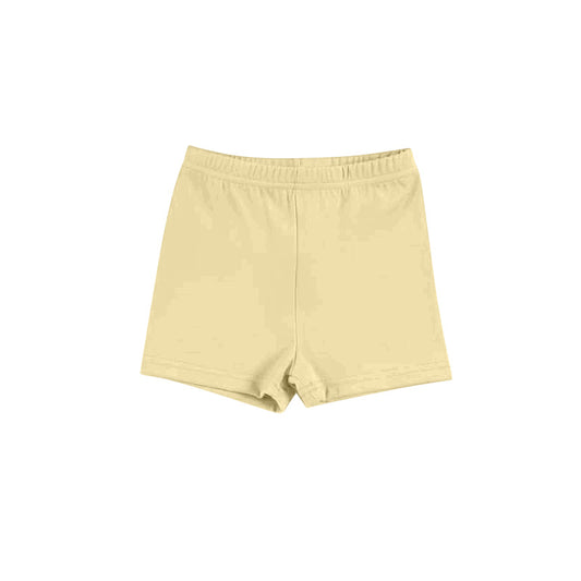 Yellow kids girls summer active shorts