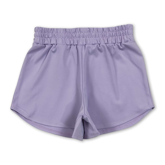 Lavender kids girls summer yoga active shorts