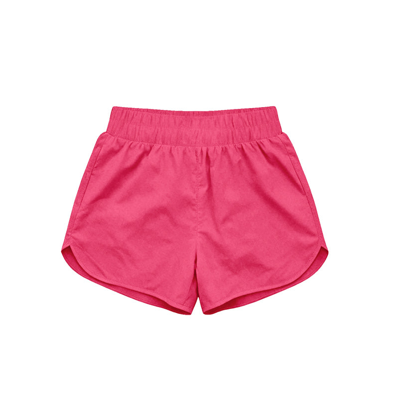 Hot pink kids girls summer yoga active shorts