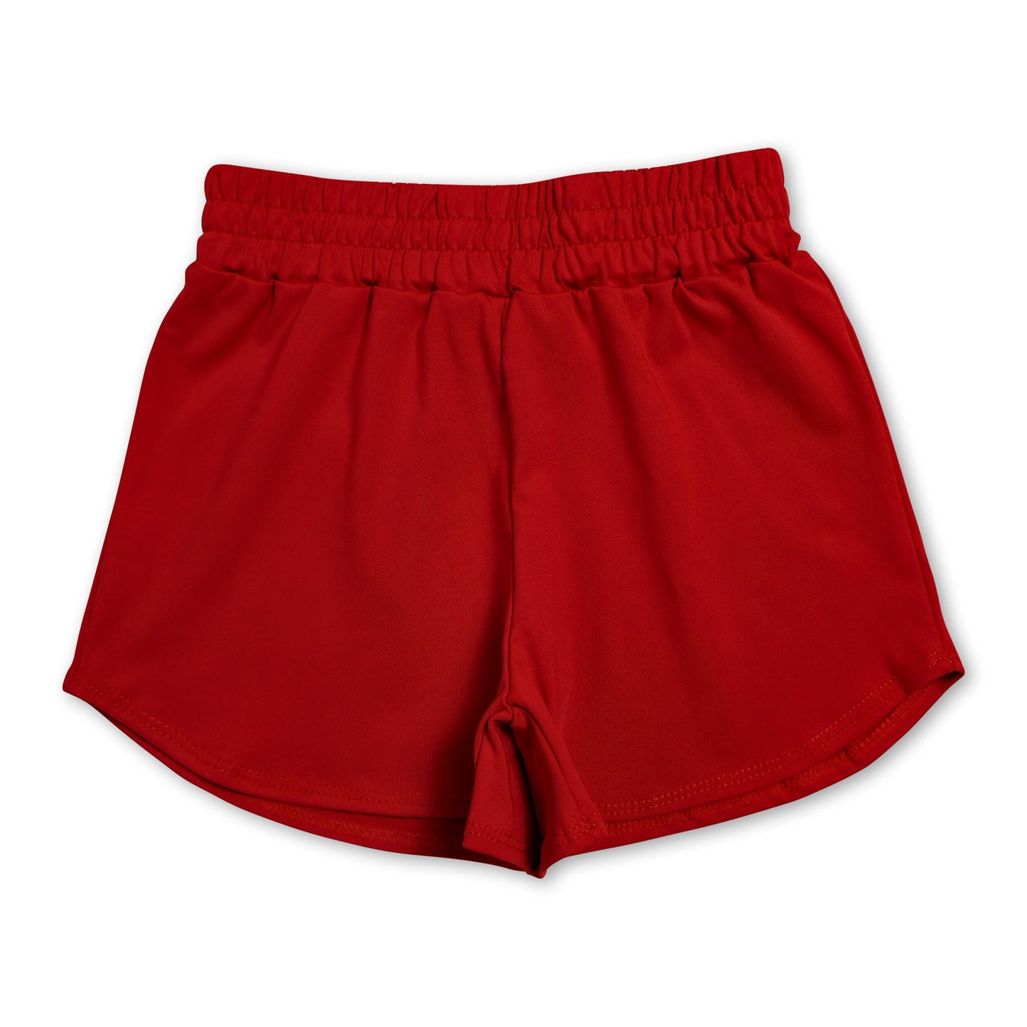 Red kids girls summer yoga active shorts