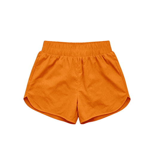 Orange kids girls summer yoga active shorts