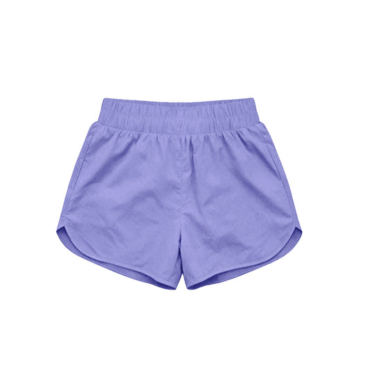 Purple kids girls summer yoga active shorts