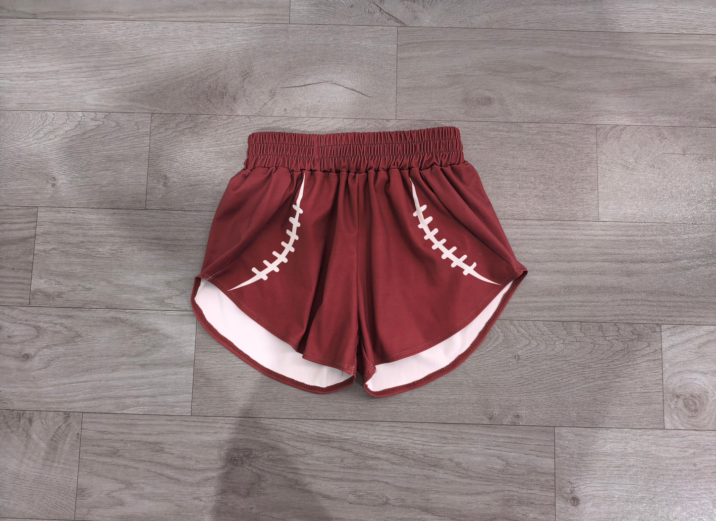 Football elastic waist kids girls team shorts