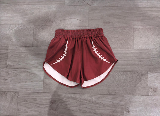 Football elastic waist kids girls team shorts