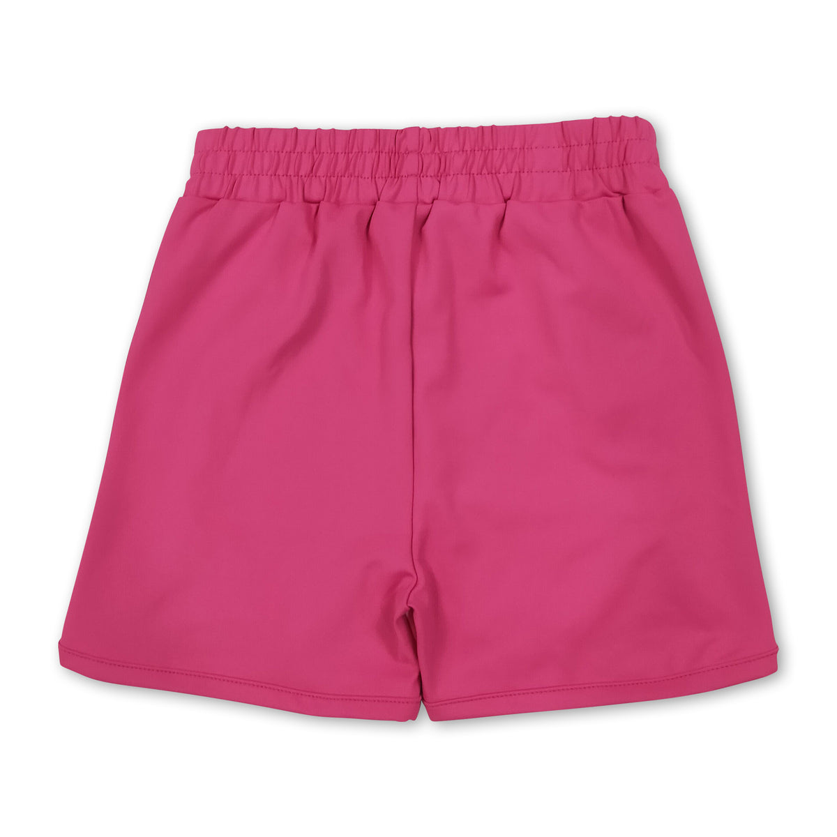 Hot pink stripe kids girls active summer shorts