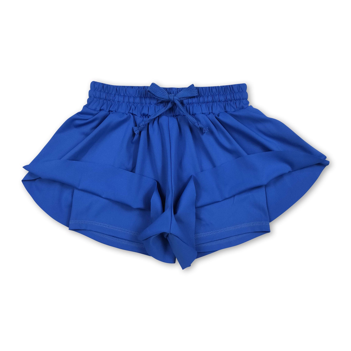 Blue kids girls activewear summer yoga shorts