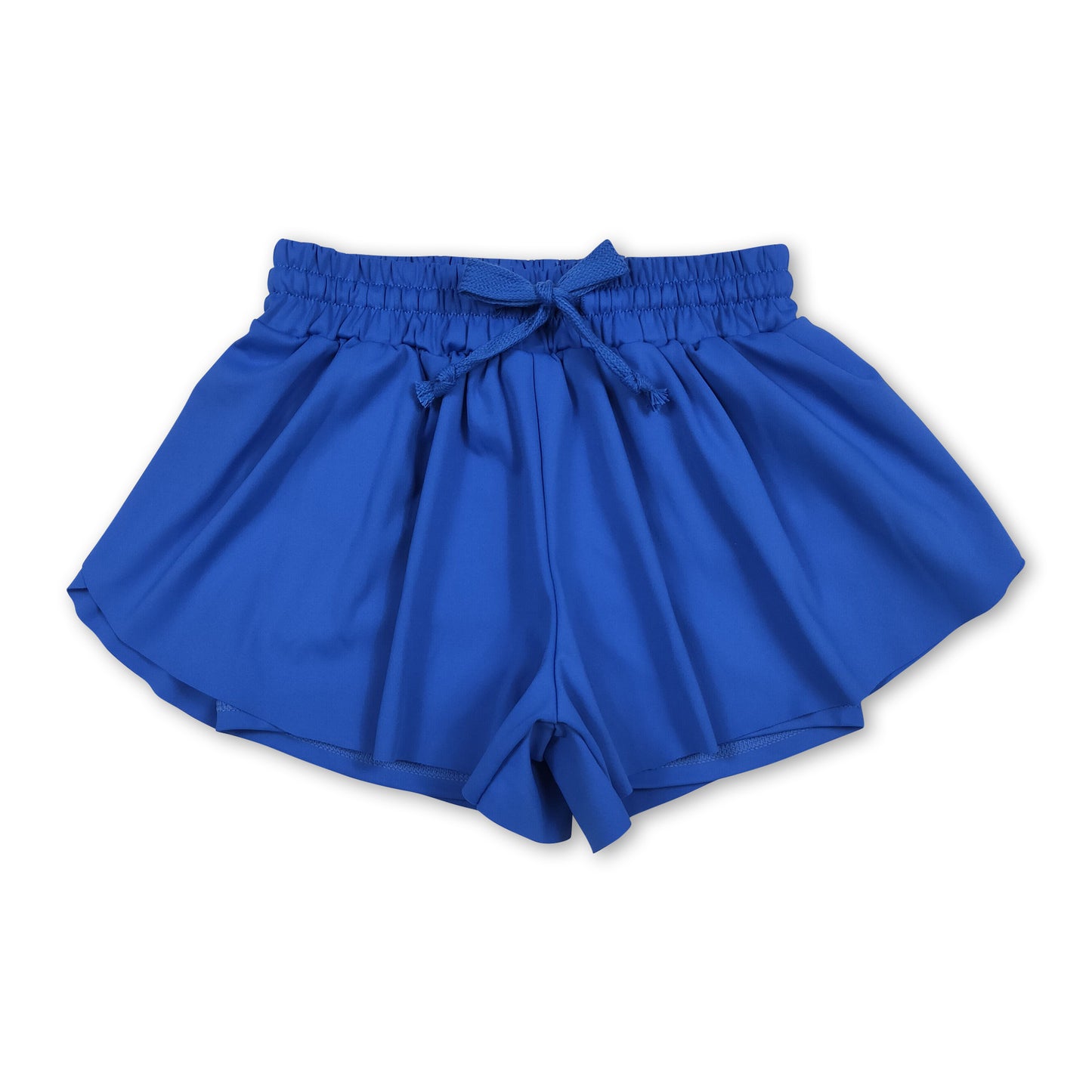 Blue kids girls activewear summer yoga shorts