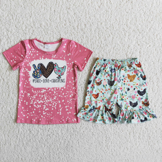 Girl Chicken Short Outfit