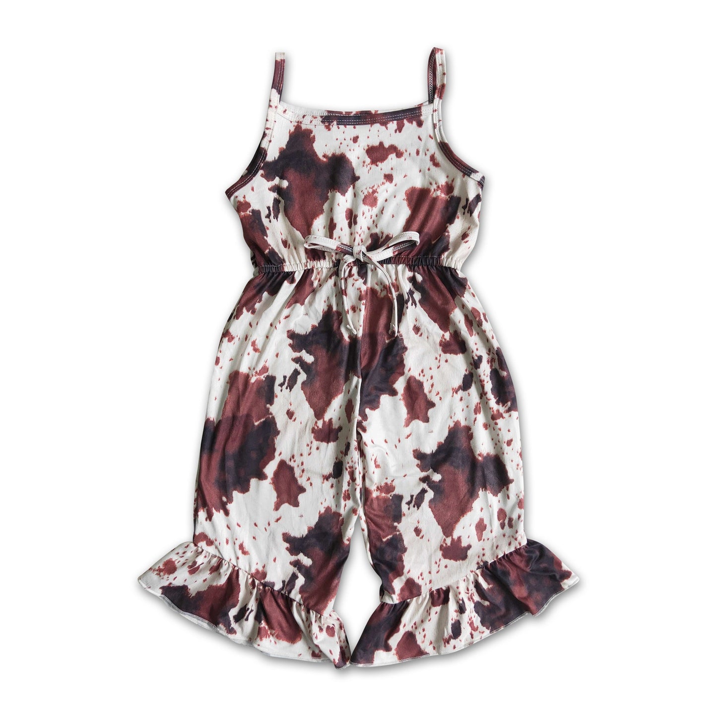 Girl  Cow Print Jumpsuit