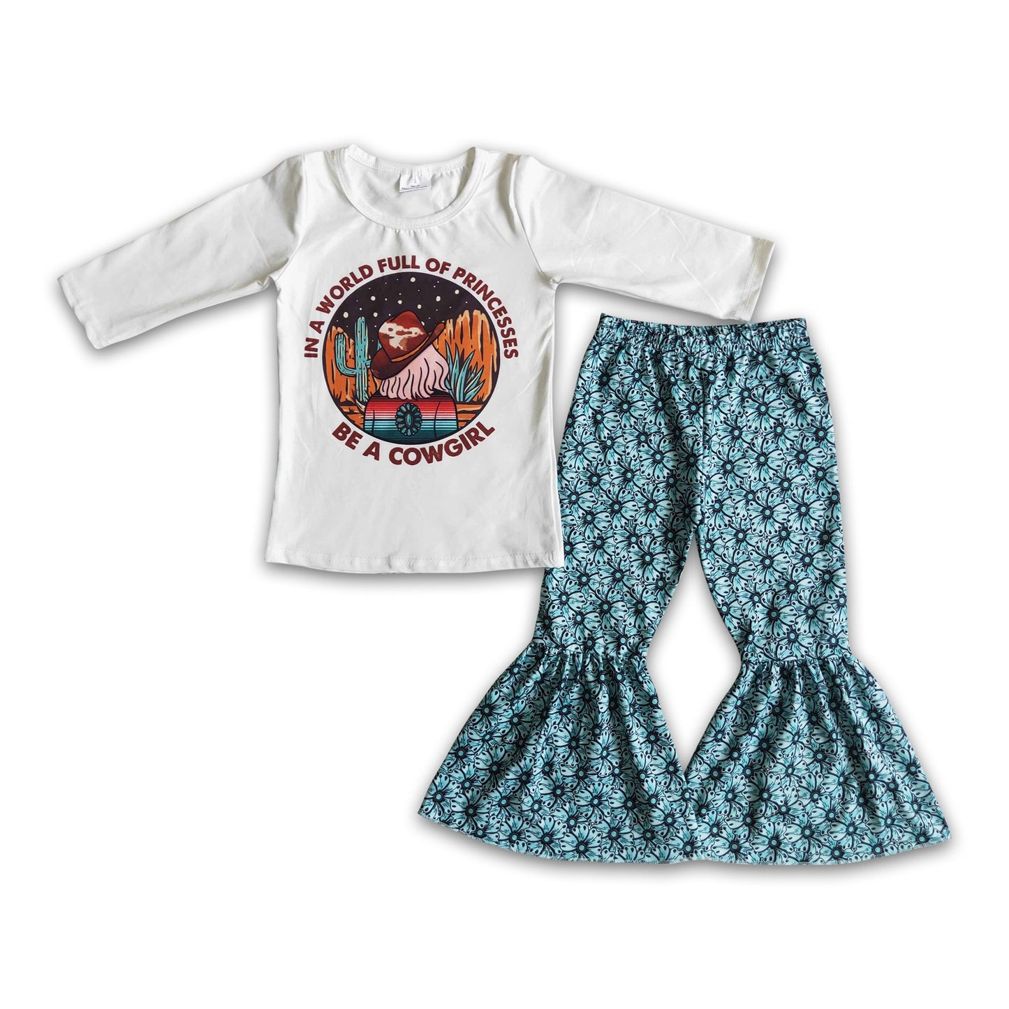 Be a cowgirl 3/4 sleeves kids boutique clothing