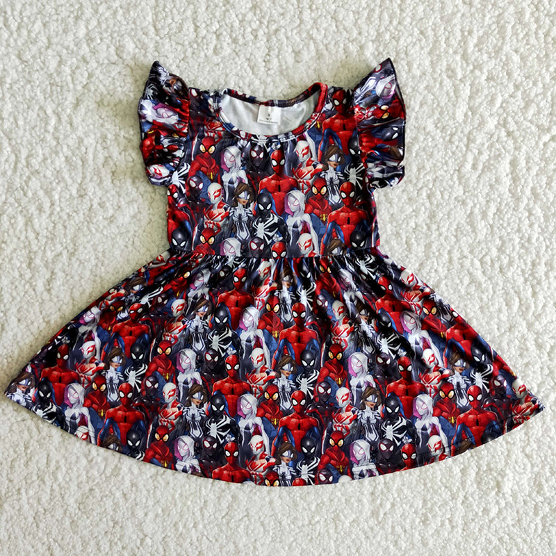 Girl flutter sleeve twirl summer dress