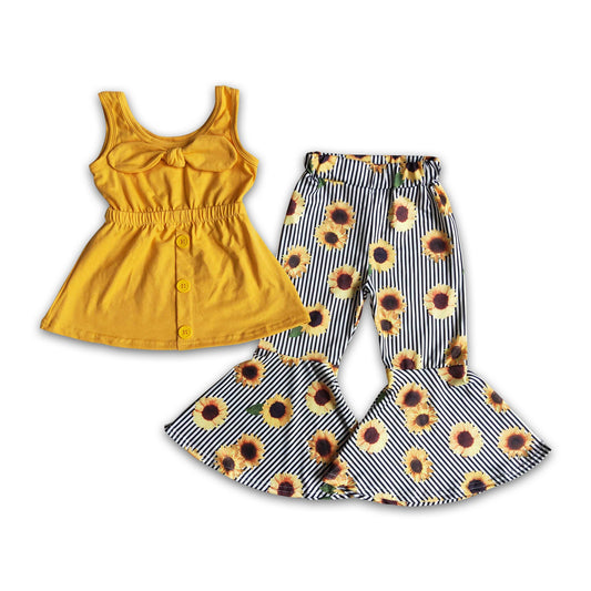 Girl Sleeveless Tunic Sunflowers Outfit