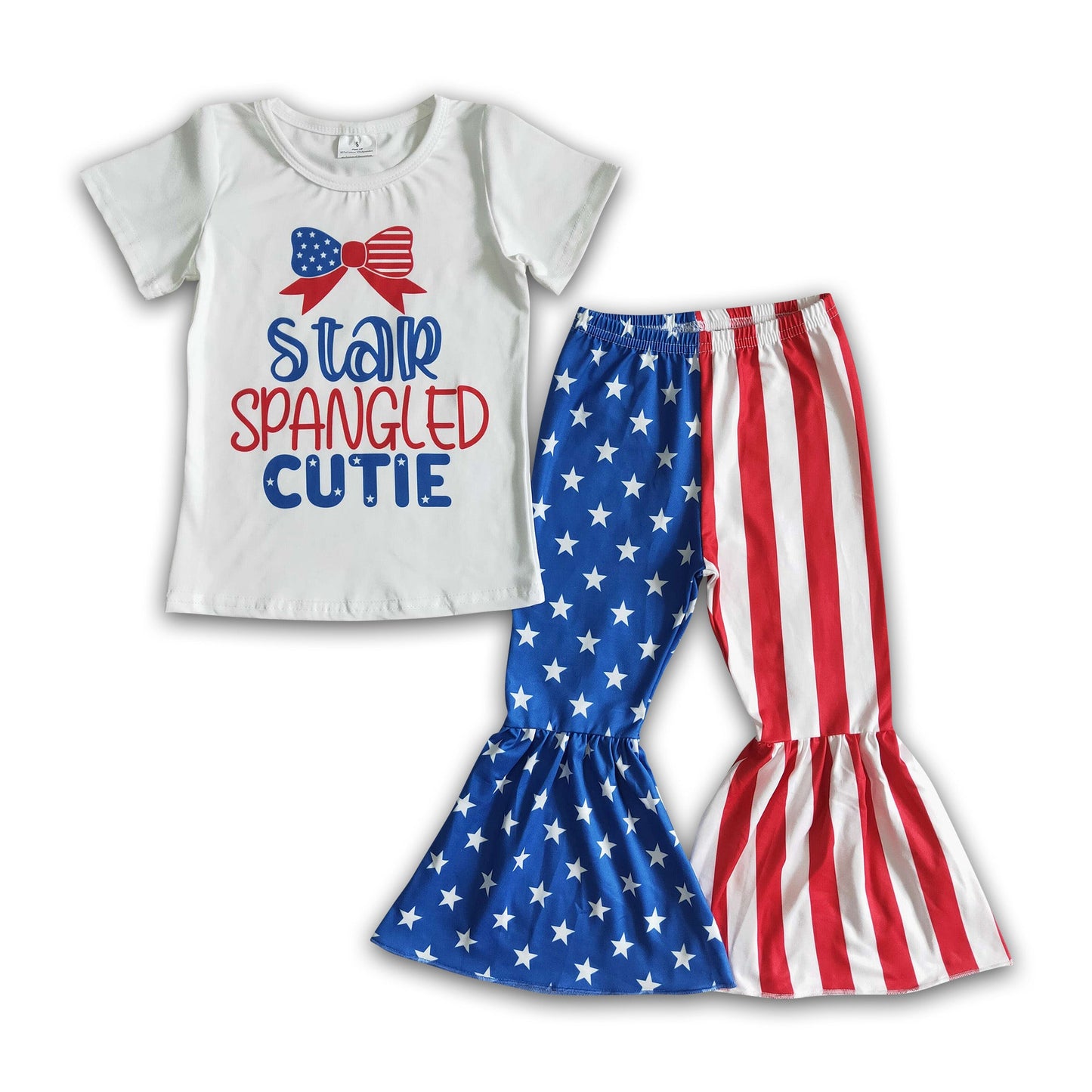 Star and stripe pants girls 4th of july outfits