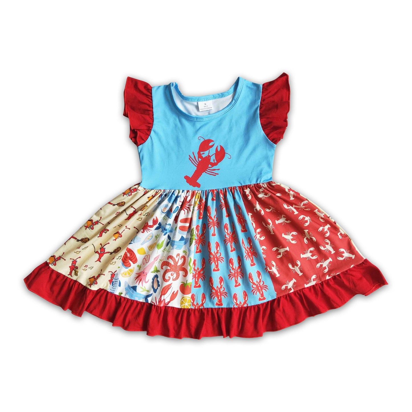 Girl Crawfish Patchwork Dresses