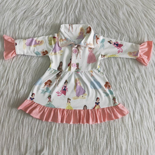 Girl Long Sleeve Princess Night Gown