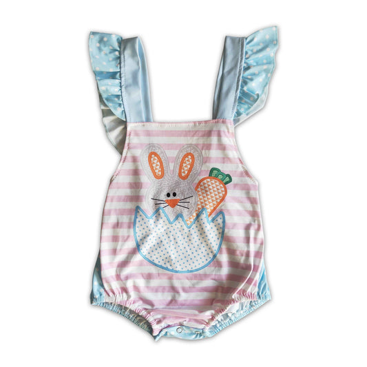 Bunny carrot baby girl easter romper