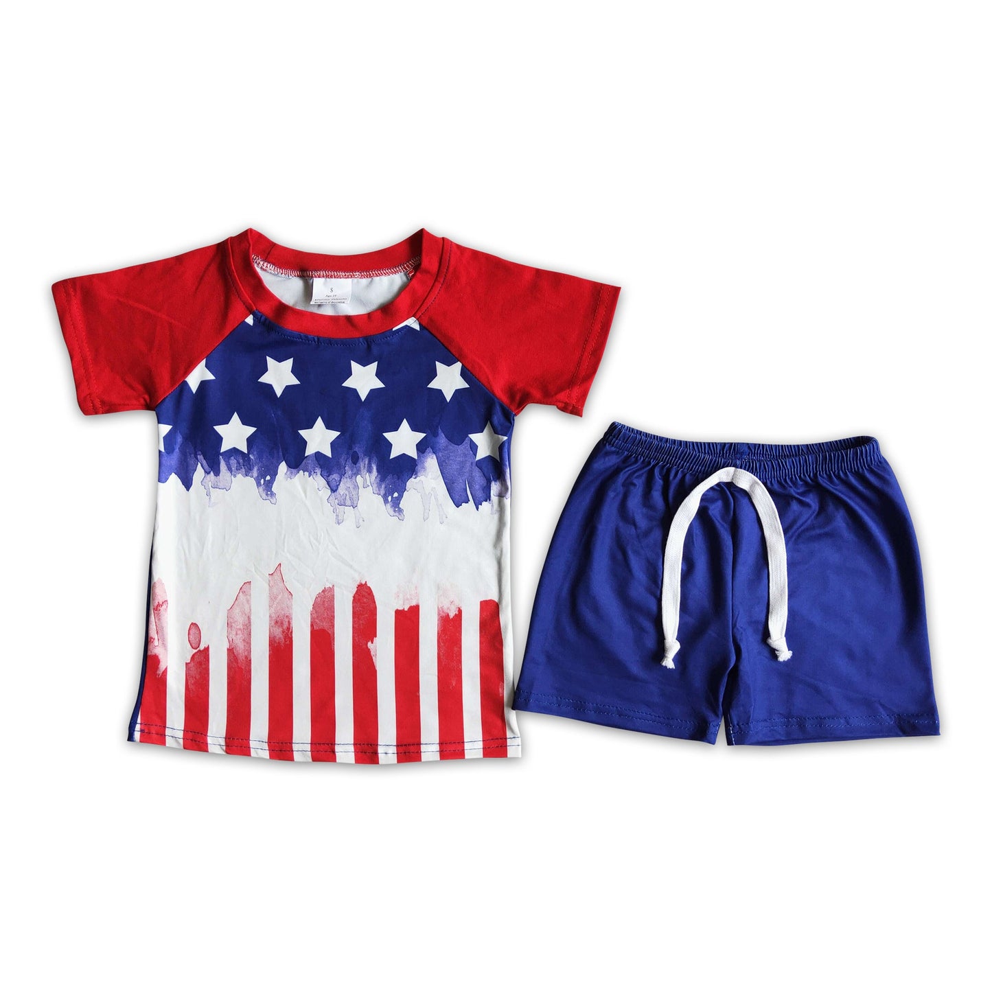 Boy Star Happy Fourth Solid Outfit