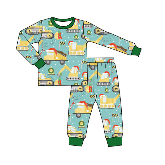 MOQ 5 Christmas hat constructions boy long sleeves pajamas