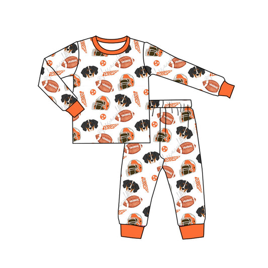 MOQ  5 dog football long sleeves kids team pajamas