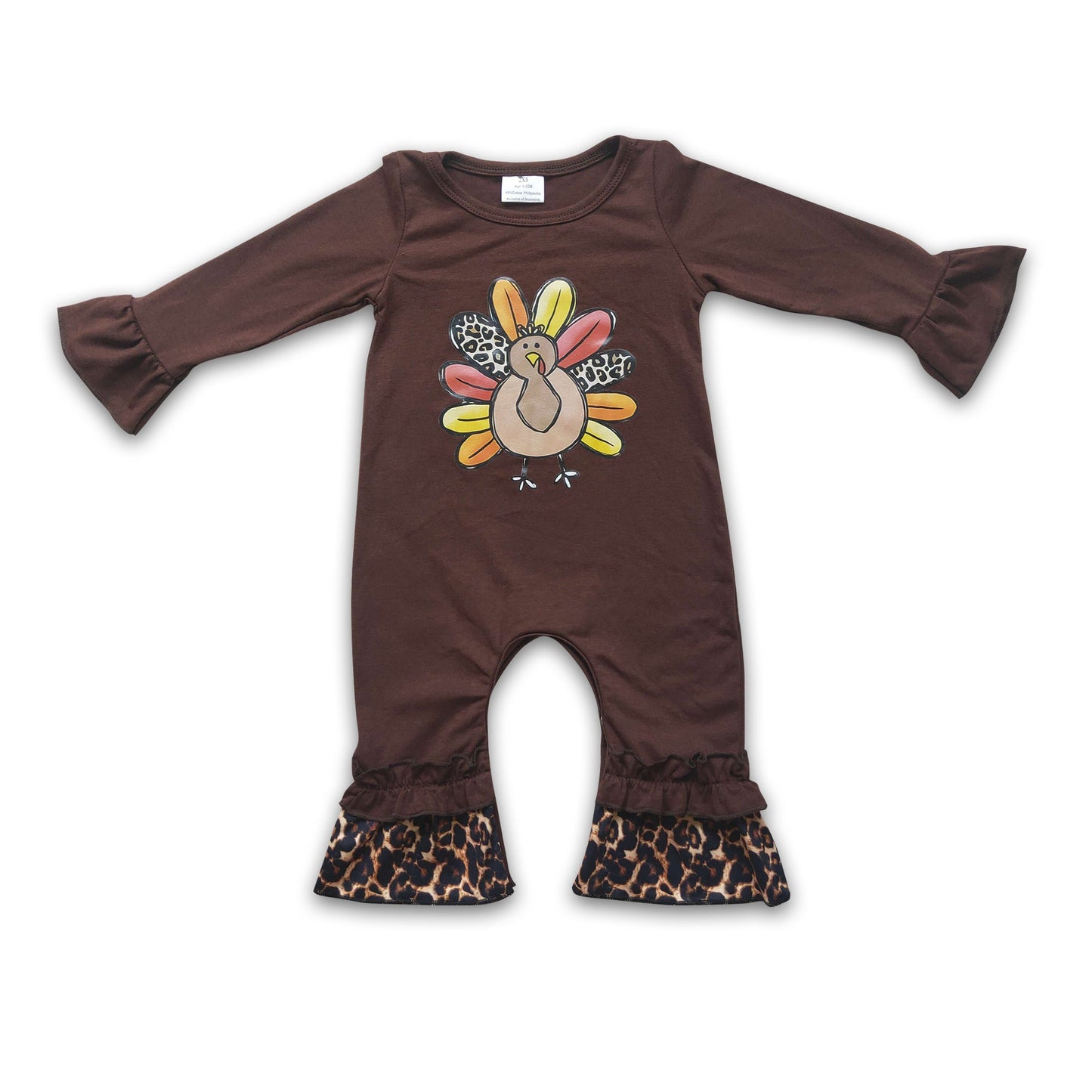 Turkey vinyl brown cotton baby romper