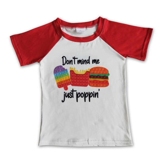 Rainbow don't mind me just poppin' short sleeve boy summer shirt