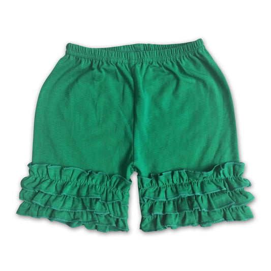 Girl Green icing ruffle shorts