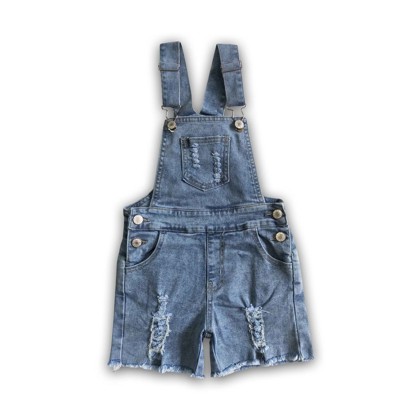 High quality denim shorts girls summer overalls