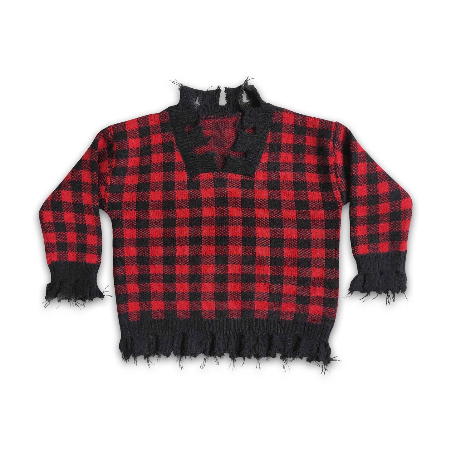 Plaid Girls Christmas Sweater