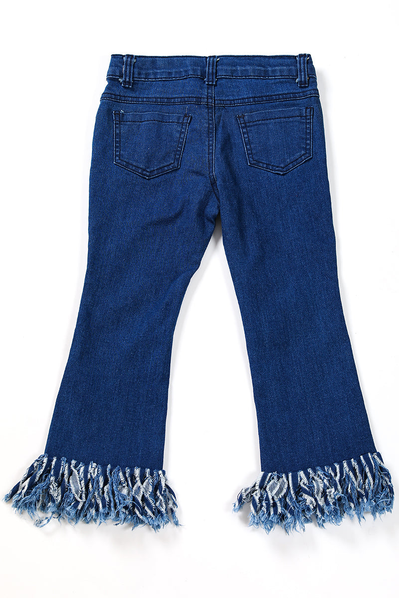 Girl Tassel denim pants