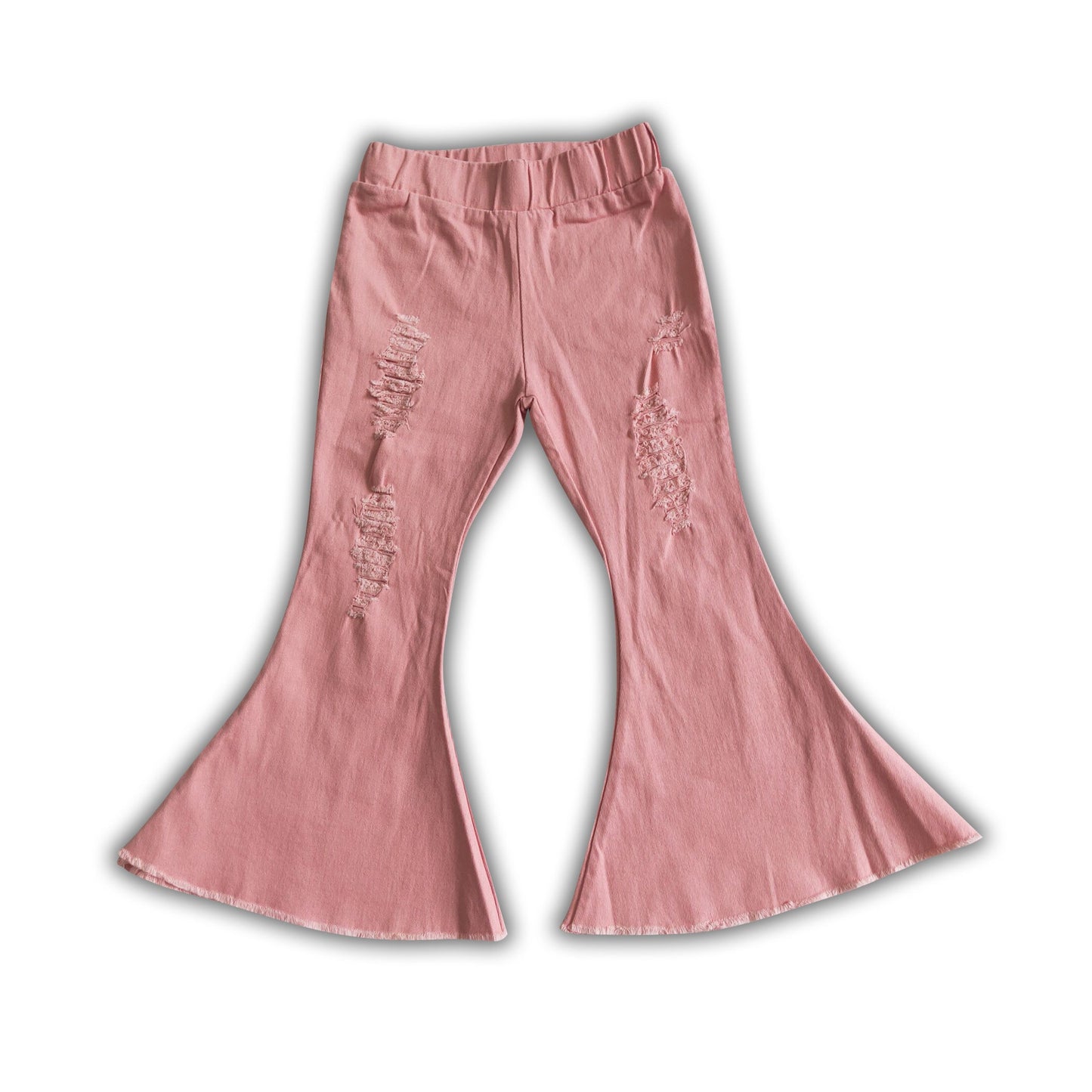 Girl pink solid denim pants baby girls jeans