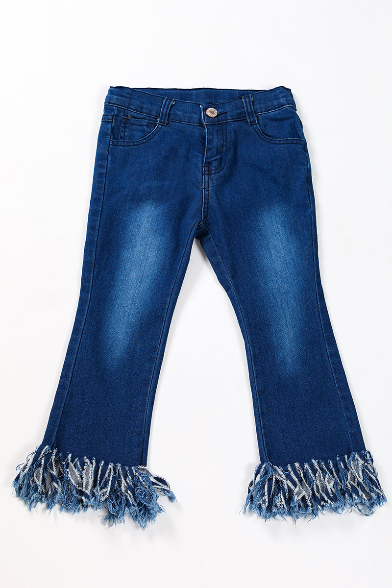 Girl Tassel denim pants