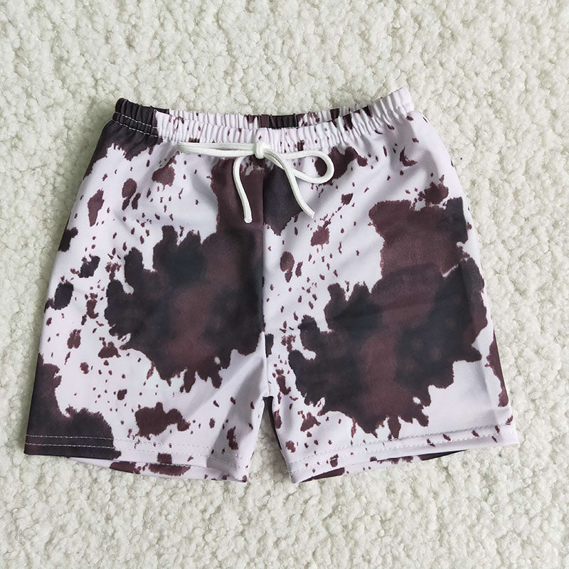 Boy Cow Print Swimming Trunks