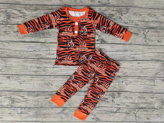 MOQ 5 Long sleeves B tiger boy team pajamas