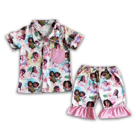 Cute magic baby girls summer pajamas