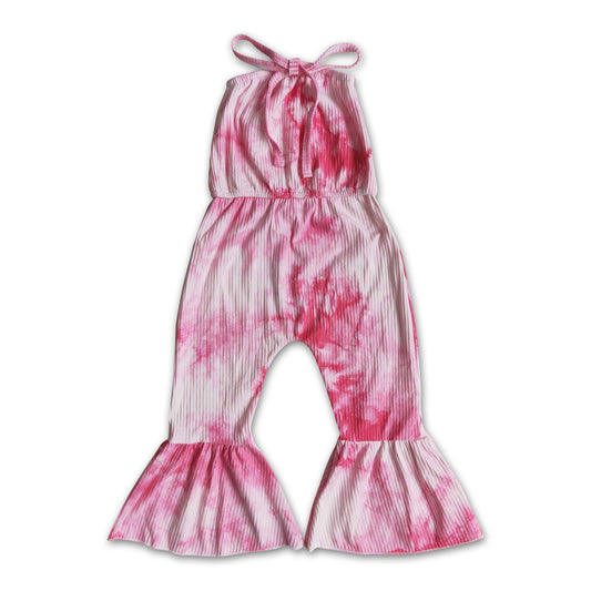 Girl  Pink Tie Dye Jumpsuit