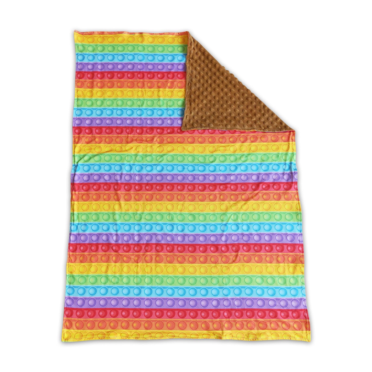 Rainbow bubbles polka dots baby kids blankets