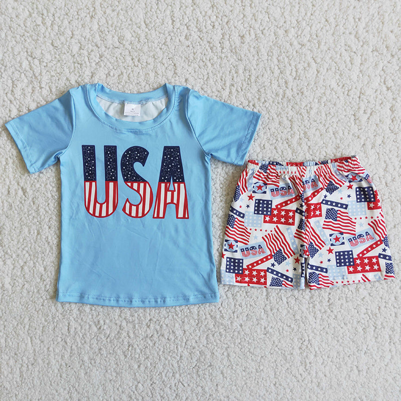 Boy Flag Happy Fourth Outfit